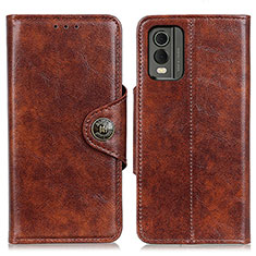 Leather Case Stands Flip Cover Holder M12L for Nokia C32 Brown