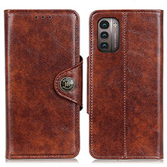 Leather Case Stands Flip Cover Holder M12L for Nokia G11 Brown