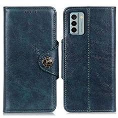 Leather Case Stands Flip Cover Holder M12L for Nokia G22 Blue