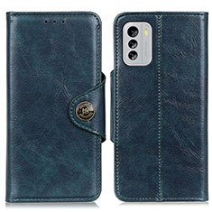 Leather Case Stands Flip Cover Holder M12L for Nokia G60 5G Blue