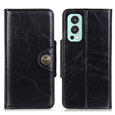 Leather Case Stands Flip Cover Holder M12L for OnePlus Nord 2 5G Black