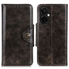 Leather Case Stands Flip Cover Holder M12L for OnePlus Nord CE 3 5G Brown