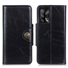 Leather Case Stands Flip Cover Holder M12L for Oppo A74 4G Black