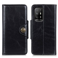 Leather Case Stands Flip Cover Holder M12L for Oppo A94 5G Black