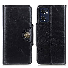 Leather Case Stands Flip Cover Holder M12L for Oppo Find X5 Lite 5G Black