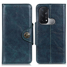 Leather Case Stands Flip Cover Holder M12L for Oppo Reno5 A Blue