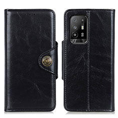 Leather Case Stands Flip Cover Holder M12L for Oppo Reno5 Z 5G Black