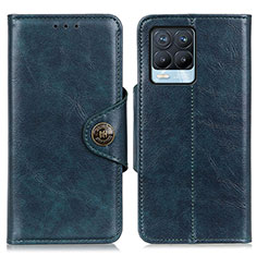 Leather Case Stands Flip Cover Holder M12L for Realme 8 4G Blue