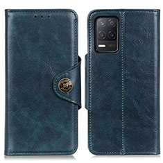 Leather Case Stands Flip Cover Holder M12L for Realme 8 5G Blue