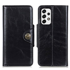 Leather Case Stands Flip Cover Holder M12L for Samsung Galaxy A53 5G Black
