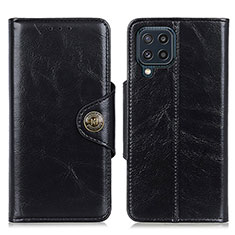 Leather Case Stands Flip Cover Holder M12L for Samsung Galaxy M32 4G Black