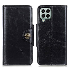 Leather Case Stands Flip Cover Holder M12L for Samsung Galaxy M33 5G Black