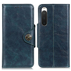 Leather Case Stands Flip Cover Holder M12L for Sony Xperia 10 IV SO-52C Blue