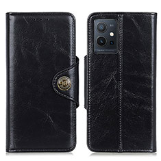 Leather Case Stands Flip Cover Holder M12L for Vivo T1 5G India Black