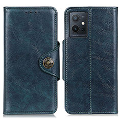 Leather Case Stands Flip Cover Holder M12L for Vivo Y30 5G Blue