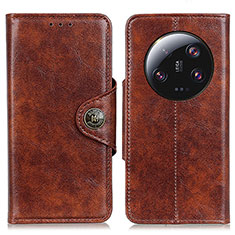 Leather Case Stands Flip Cover Holder M12L for Xiaomi Mi 13 Ultra 5G Brown