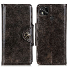 Leather Case Stands Flip Cover Holder M12L for Xiaomi POCO C3 Bronze