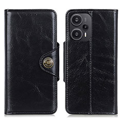 Leather Case Stands Flip Cover Holder M12L for Xiaomi Poco F5 5G Black