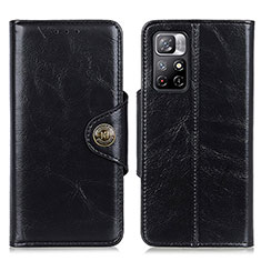 Leather Case Stands Flip Cover Holder M12L for Xiaomi Poco M4 Pro 5G Black