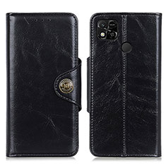 Leather Case Stands Flip Cover Holder M12L for Xiaomi Redmi 9 Activ Black