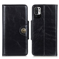 Leather Case Stands Flip Cover Holder M12L for Xiaomi Redmi Note 10 JE 5G Black