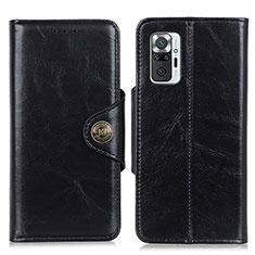 Leather Case Stands Flip Cover Holder M12L for Xiaomi Redmi Note 10 Pro Max Black