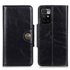 Leather Case Stands Flip Cover Holder M12L for Xiaomi Redmi Note 11 4G (2021) Black