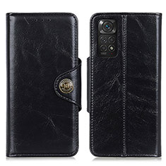 Leather Case Stands Flip Cover Holder M12L for Xiaomi Redmi Note 11 4G (2022) Black