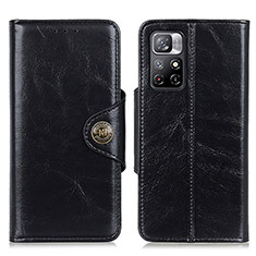 Leather Case Stands Flip Cover Holder M12L for Xiaomi Redmi Note 11 5G Black