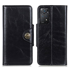 Leather Case Stands Flip Cover Holder M12L for Xiaomi Redmi Note 11 Pro 4G Black