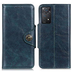 Leather Case Stands Flip Cover Holder M12L for Xiaomi Redmi Note 11 Pro 4G Blue