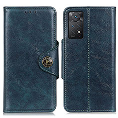 Leather Case Stands Flip Cover Holder M12L for Xiaomi Redmi Note 11 Pro 5G Blue