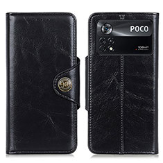 Leather Case Stands Flip Cover Holder M12L for Xiaomi Redmi Note 11E Pro 5G Black