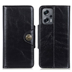 Leather Case Stands Flip Cover Holder M12L for Xiaomi Redmi Note 11T Pro 5G Black