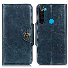 Leather Case Stands Flip Cover Holder M12L for Xiaomi Redmi Note 8 (2021) Blue