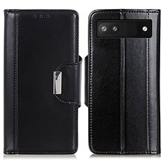 Leather Case Stands Flip Cover Holder M13L for Google Pixel 6a 5G Black