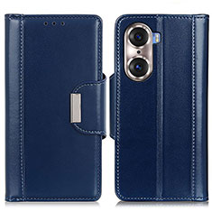 Leather Case Stands Flip Cover Holder M13L for Huawei Honor 60 5G Blue