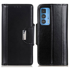 Leather Case Stands Flip Cover Holder M13L for Motorola Moto Edge 20 Pro 5G Black