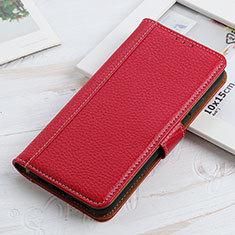 Leather Case Stands Flip Cover Holder M13L for Motorola Moto G Play (2023) Red