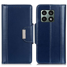 Leather Case Stands Flip Cover Holder M13L for OnePlus 10 Pro 5G Blue