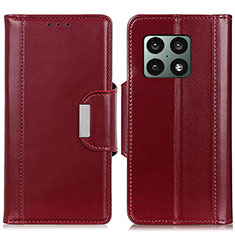 Leather Case Stands Flip Cover Holder M13L for OnePlus 10 Pro 5G Red