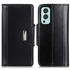 Leather Case Stands Flip Cover Holder M13L for OnePlus Nord 2 5G Black