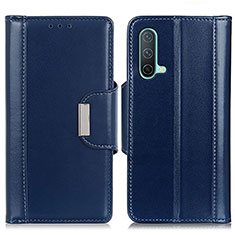 Leather Case Stands Flip Cover Holder M13L for OnePlus Nord CE 5G Blue