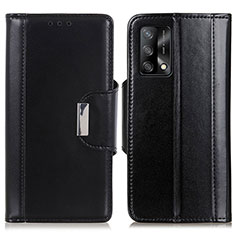 Leather Case Stands Flip Cover Holder M13L for Oppo F19s Black