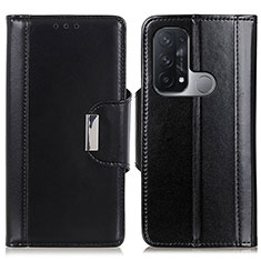 Leather Case Stands Flip Cover Holder M13L for Oppo Reno5 A Black