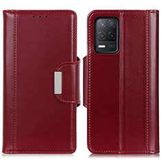 Leather Case Stands Flip Cover Holder M13L for Realme 8 5G Red