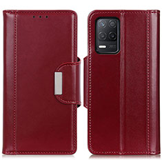 Leather Case Stands Flip Cover Holder M13L for Realme 9 5G India Red