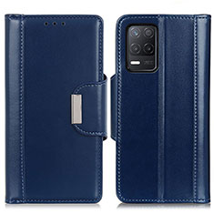 Leather Case Stands Flip Cover Holder M13L for Realme V13 5G Blue