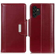 Leather Case Stands Flip Cover Holder M13L for Samsung Galaxy A13 5G Red