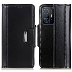 Leather Case Stands Flip Cover Holder M13L for Xiaomi Mi 11T Pro 5G Black